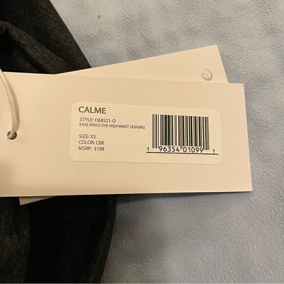 Johnny Was Calme Ease High Rise Space Dye Leggings Size Black $108 NWT - Picture 7 of 8